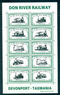 Australia-1989-Don-River-Railway-Trains-IMPERF-MS-MUH-lot51824