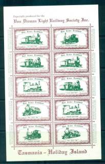 Australia-1989-Don-River-Tramway-Railway-Trains-Roulette-MS-MUH-lot51826