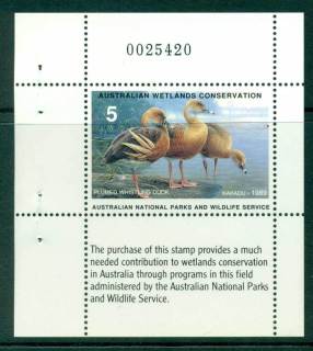 Australia-1989-National-Parks-Wildlife-Services-Duck-Stamp-Ex-Booklet-MUH-Lot26173