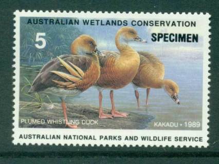 Australia-1989-National-Parks-Wildlife-Services-Duck-Stamp-SPECIMEN-MUH-Lot26180