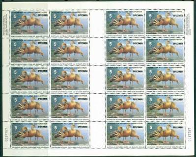 Australia-1989-National-Parks-Wildlife-Services-Duck-Stamp-SPECIMEN-Sheet-20-MUH-Lot26179