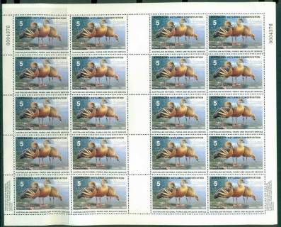 Australia-1989-National-Parks-Wildlife-Services-Duck-Stamp-Sheet-20-MUH-Lot26178