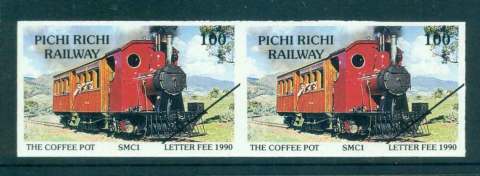 Australia-1989-Pitchi-Richi-Railway-Trains-IMPERF-Pair-MUH-lot51832