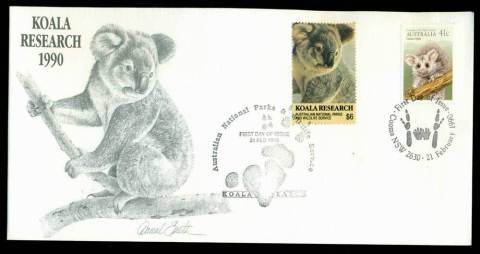 Australia-1990-6-Koala-Research-FDC-Lot26327