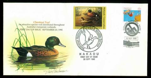 Australia-1990-National-Parks-Wildlife-Services-Duck-Stamp-FDC-Lot26329