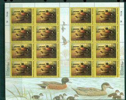 Australia-1990-National-Parks-Wildlife-Services-Duck-Stamp-SPECIMEN-Sheet-20-MUH-Lot26194