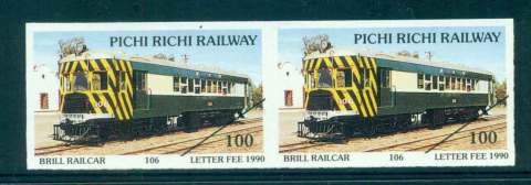 Australia-1990-Pitchi-Rtchi-Railway-Trains-IMPERF-Pair-MUH-lot51833