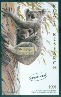 Australia-1991-Koala-Research-SPECIMEN-MS-MUH-lot77126