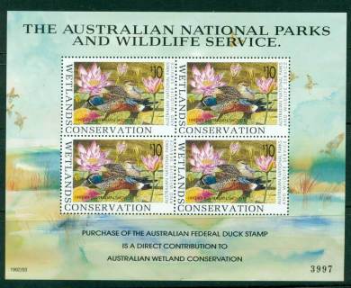 Australia-1992-3-National-Parks-Wildlife-Services-Duck-Stamp-MS-MUH-Lot26240