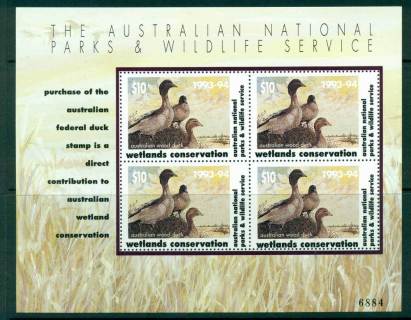 Australia-1993-4-National-Parks-Wildlife-Services-Duck-Stamp-MS-MUH-Lot26214