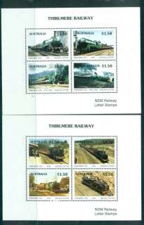 Australia-1993-Thirlmere-Railway-Trains-2xMS-MUH-lot51872