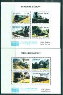 Australia-1993-Thirlmere-Railway-Trains-Opt-Taipei-93-2xMS-MUH-lot51874