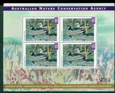 Australia-1995-6-National-Parks-Wildlife-Services-Duck-Stamp-MS-MUH-Lot26253