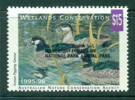 Australia-1995-6-National-Parks-Wildlife-Services-Duck-Stamp-WA-Opt-MUH-Lot26264