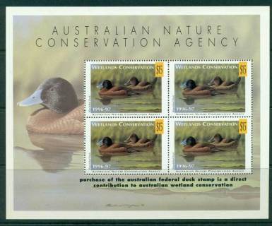 Australia-1996-7-National-Parks-Wildlife-Services-Duck-Stamp-MS-MUH-Lot26273