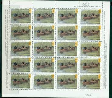 Australia-1996-7-National-Parks-Wildlife-Services-Duck-Stamp-Sheet-20-MUH-Lot26272