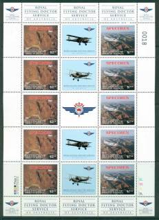 Australia-1997-Australian-Royal-Flying-Doctor-Red-Cross-Stamp-SPECIMEN-Sheetlet-Plate-1-MUH-Lot26313