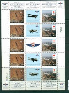 Australia-1997-Australian-Royal-Flying-Doctor-Red-Cross-Stamp-Sheetlet-Plate-1-small-crease-TRCMUH-Lot26316