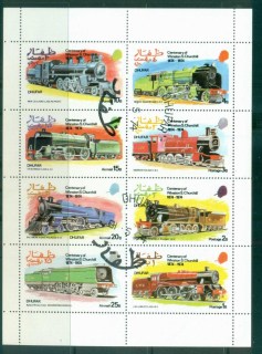 Dhufar-1974-Steam-Trains-Sheetlet-CTO-lot81770