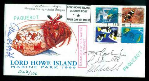 Lord-Howe-Island-1999-Marine-Park-Blk-4-Signed