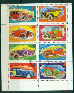 Nagaland-1974-Vintage-Cars-Sheetlet-CTO-lot81716