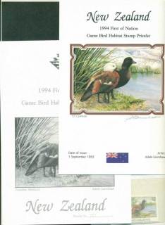 New-Zealand-1993-10-Game-Bird-Habitat-Duck-Stamp-Artist-Signed-Presentation-Pack-MUH-Lot26312