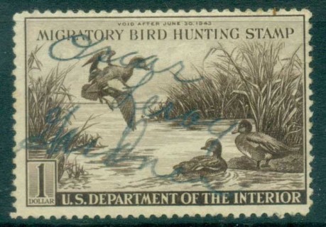 USA-1942-ScRW9-Federal-Duck-Stamp