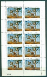 USA-1982-Quail-Research-Stamps-sheetlet-MUH