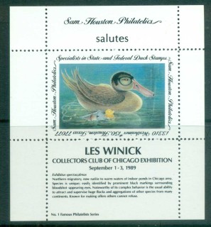 USA-1989-Sam-Houston-Philatelics-Duck-Stamp_7