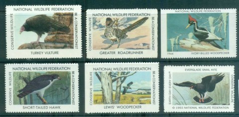 USA-1993-National-Wildlife-Federation-Stamps-Asst-MUH