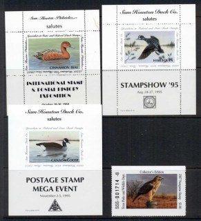 USA-1995-on-Sam-Houston-Duch-Stamps-Asst-small-faults