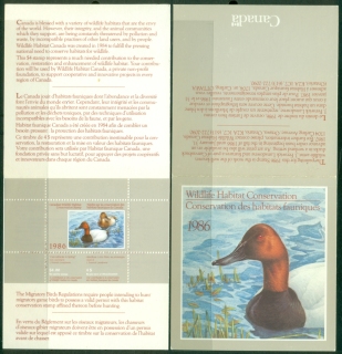 Canada-1986-Canadian-Wildlife-Habitation-booklet-MUH