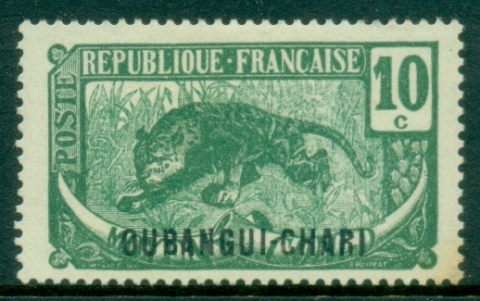 Ubangi-Shari-1915-22-Middle-Congo-Leopard-Opt-OUBANGI-CHARI-TCHAD-10c-MLH_1