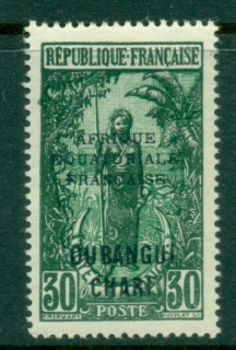 Ubangi-Shari-1924-33-Middle-Congo-Bakalois-Woman-Opt-Afrique-Equatorial-Francaise-30c-MLH_2