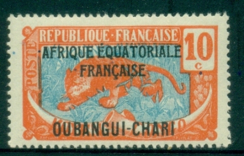 Ubangi-Shari-1924-33-Middle-Congo-Leopard-Opt-Afrique-Equatorial-Francaise-10c-MLH_1