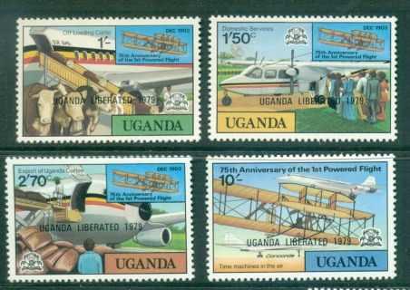 Uganda-1979-Uganda-Liberated-Opts-on-Powered-Flight-MLH-Lot55278