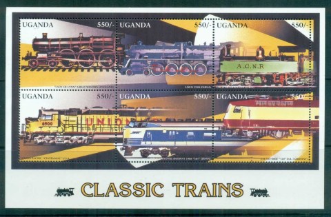 Uganda-1996-Classic-Trains-MS-MUH