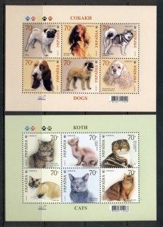 Ukraine-2007-Cats-Dogs-2xMS-MUH