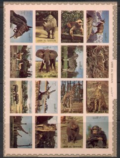 Umm-al-Qiwain-1972-Mi1002-1017B-Wild-Animals-IMPERF-sheetlet-MUH