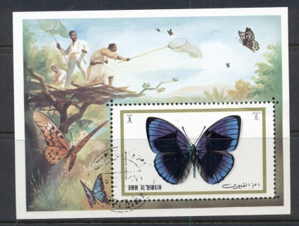 Umm-Al-Qiwain-1972-MiMS50-Moths-Butterflies-MS-CTO