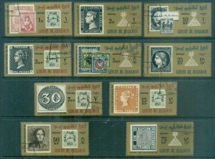 Umm-al-Qiwain-1966-Stamps-on-Stamps-CTO