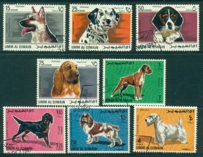 Umm-al-Qiwain-1967-Mi210-217-Dogs-CTO