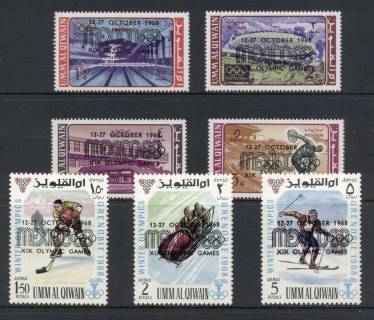 Umm-al-Qiwain-1968-Mi254A-260A-Summer-Olympics-Mexico-Opts-MUH