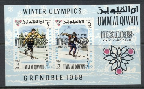 Umm-al-Qiwain-1968-MiMS13-Summer-Olympics-Mexico-Opts-MS-MUH