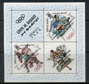 Umm-al-Qiwain-1968-MiMS15A-Summer-Olympics-Mexico-Gold-Medallists-Opts-MS-MUH