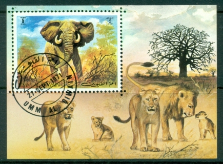 Umm-al-Qiwain-1971-MiMS34-Wild-Animals-MS-CTO