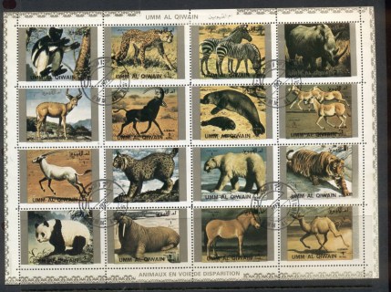 Umm-al-Qiwain-1972-Animals-PtII-sheetlet-CTO