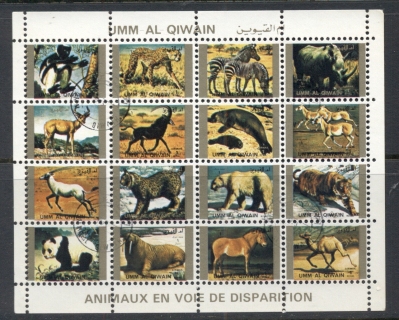 Umm-al-Qiwain-1972-Animals-PtII-sheetlet-small-size-CTO