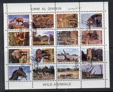 Umm-al-Qiwain-1972-Animals-sheetlet-small-size-CTO