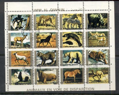 Umm-al-Qiwain-1972-Animals-small-sheetlet-Mi1386-1401-CTO